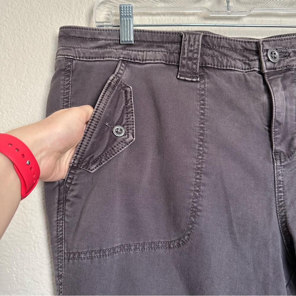 NWT Torrid Cropped Twill Military Pant Brown Wash - Picture 3 of 13
